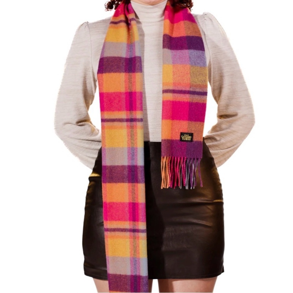 Scottish Experience 100% Cashmere Plaid Scarf